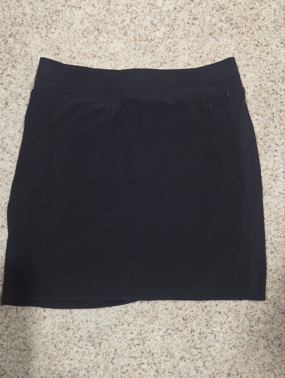 Athleta Black Athletic Skort with Zip Pockets
